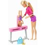 Mattel - Papusa Barbie Cariera , Blonda, Antrenoare de gimnastica - 1