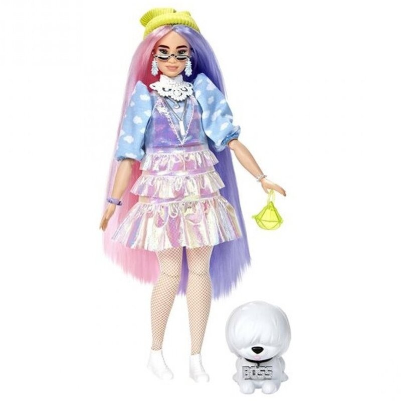 Barbie - papusa beanie cu accesorii, cu figurina by mattel extra style