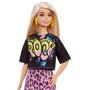 Mattel - Papusa Barbie Fashonista,  Blonda, Cu tinuta de vara rock - 4