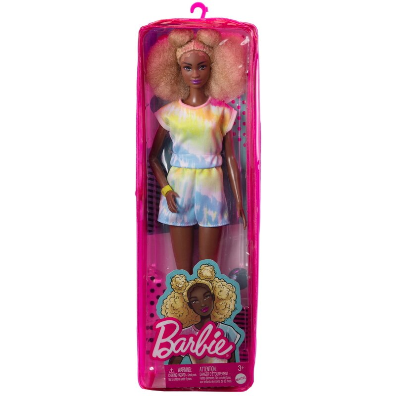 Mattel - PAPUSA BARBIE FASHIONISTA CU PAR AFRO BLOND