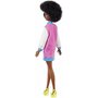 Mattel - Papusa Barbie Fashonista,  Cu par afro, Cu jacheta lila - 6