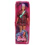Mattel - Papusa Barbie Fashonista,  Cu parul mov, Cu rochita cu stelute - 1