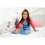 Mattel - Papusa Barbie Fashonista,  Cu parul mov, Cu rochita cu stelute - 3