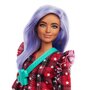 Mattel - Papusa Barbie Fashonista,  Cu parul mov, Cu rochita cu stelute - 8