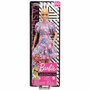Mattel - Papusa Barbie Fashonista,  Fara par, Cu rochie cu manaci bufante, Roz - 1
