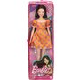 Mattel - Papusa Barbie Fashonista,  Satena, Cu rochita cu buline, Portocaliu - 1