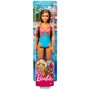 Mattel - Papusa Barbie , Satena, Cu costum de baie rosu-albastru - 2