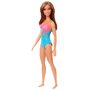 Mattel - Papusa Barbie , Satena, Cu costum de baie rosu-albastru - 1