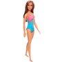 Mattel - Papusa Barbie , Satena, Cu costum de baie rosu-albastru - 4