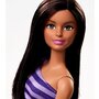 Mattel - Papusa Barbie Tinute stralucitoare , Satena, Cu rochita mov - 4