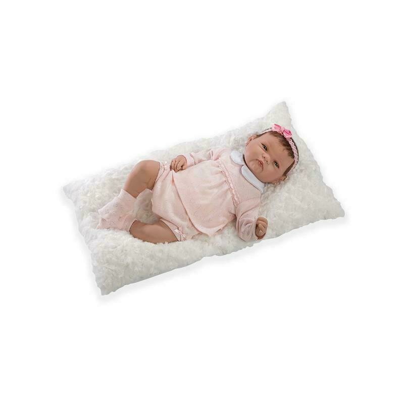 Guca - papusa bebe realist reborn rocio rochita roz cu paturica 46 cm