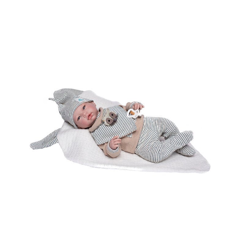 Guca - papusa bebelus axel , 46 cm, fara par, cu ochi albastri