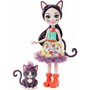 Papusa Enchantimals by Mattel Ciesta Cat cu figurina Climber - 1