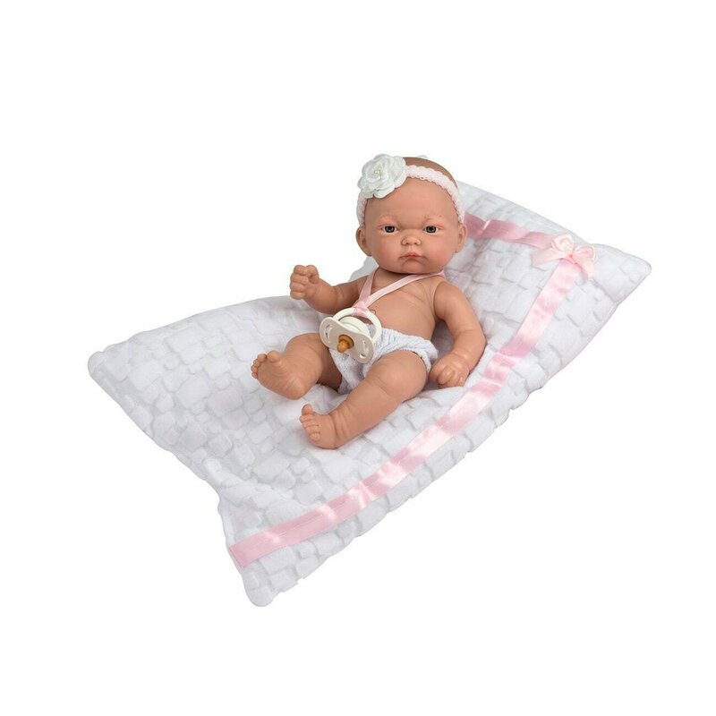 Guca - papusa fetita nacida, cu hainute de plaja, 25 cm,