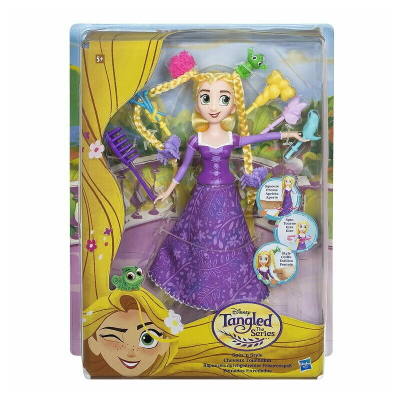 Hasbro - Papusa Rapunzel, Tangled, Cu accesorii de par