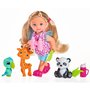 Simba - Papusa Evi Love 12 cm Baby Safari cu figurine si accesorii - 1