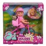 Papusa Simba Evi Love 12 cm Holiday Bike cu bicicleta si catelus - 3