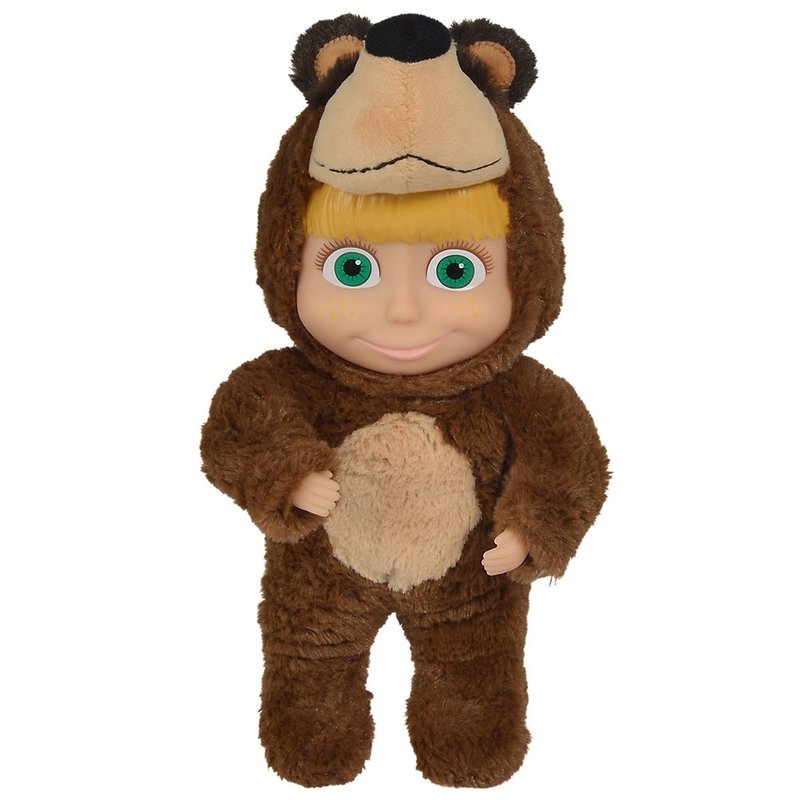 Simba - papusa masha and the bear 2 in 1 masha 25 cm in costum de urs