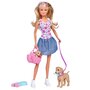 Papusa Simba Steffi Love Puppy Walk 29 cm cu 2 figurine si accesorii - 1