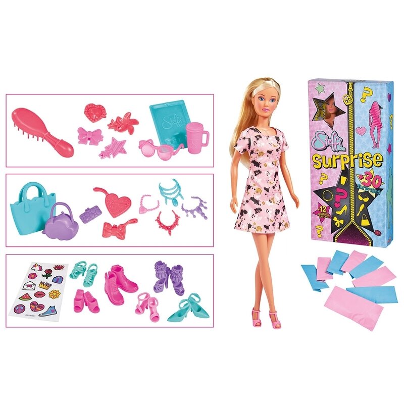 Simba - papusa steffi love surprise cu accesorii, 29 cm
