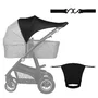 Parasolar, Lionelo, Pentru carucior, Material textil, Cu protectie UPF 50+, 53 x 51 cm, Negru - 10