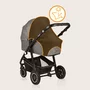 Parasolar, Lionelo, Pentru carucior, Material textil, Cu protectie UPF 50+, 53 x 51 cm, Negru - 12