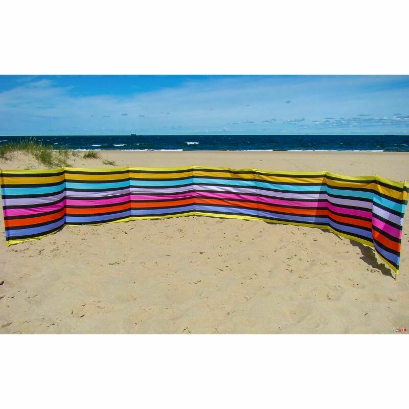 Springos - Paravan pentru plaja pliabil 6 m multicolor