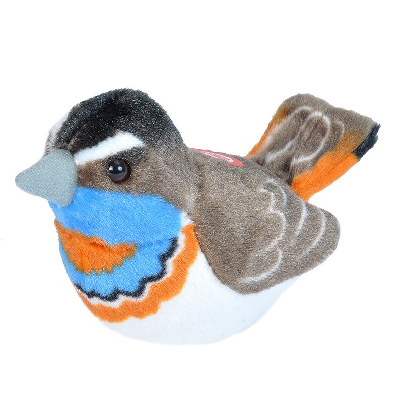 Wild republic - jucarie din plus interactiva privighetoare gusa vanata - bluethroat , cu sunet