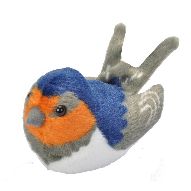 Wild republic - jucarie din plus interactiva randunica - barn swallow , cu sunet