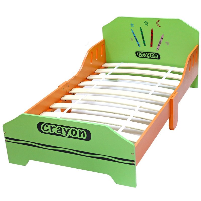 Style - pat cu cadru din lemn green crayon