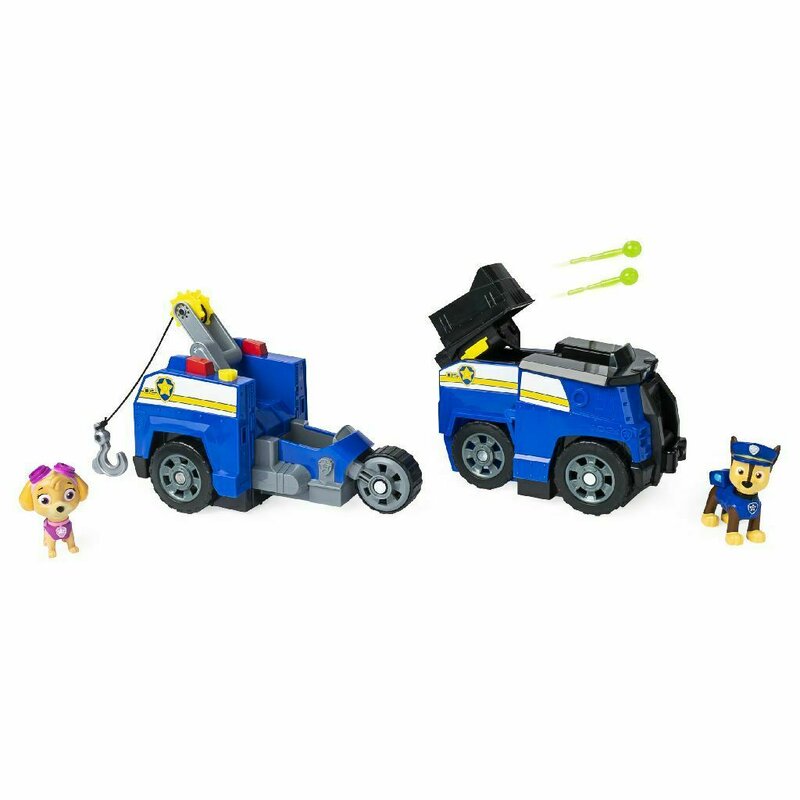 Spin master - figurina chase , paw patrol , 2 in 1, split second