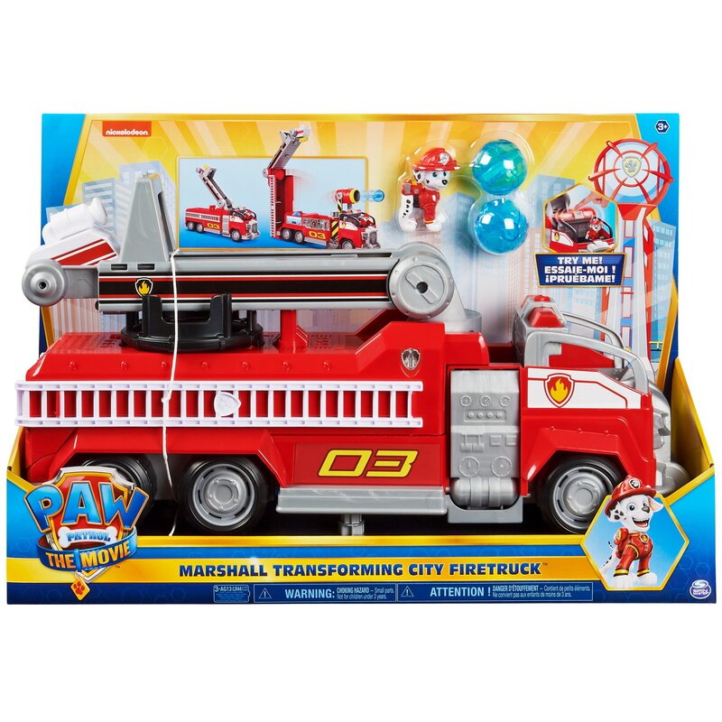 Spin master - masina de pompieri a lui marshall , paw patrol, cu figurina