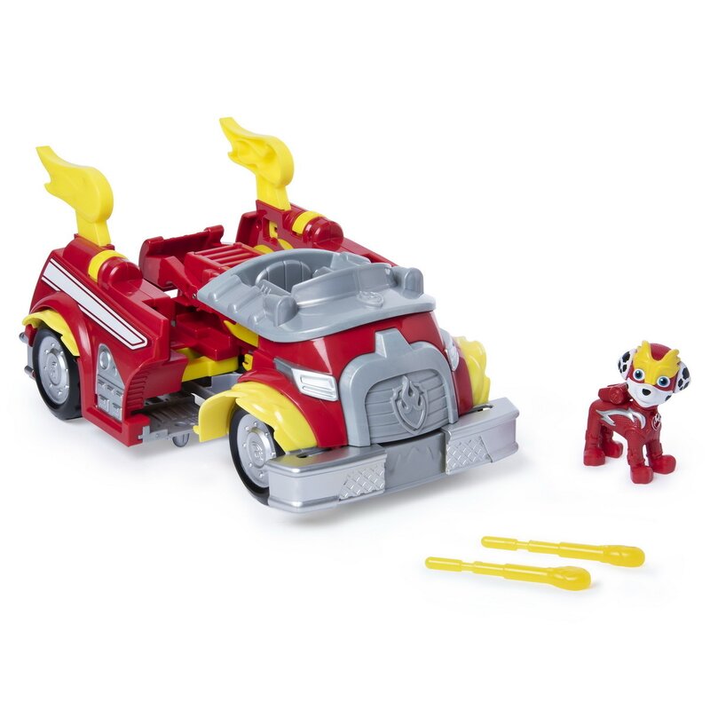Spin master - masina marshall , paw patrol , power up, rosu
