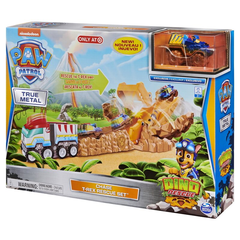 Spin Master - Set de joaca Pista de salvare Chase al dinozaurului T-rex , Paw Patrol