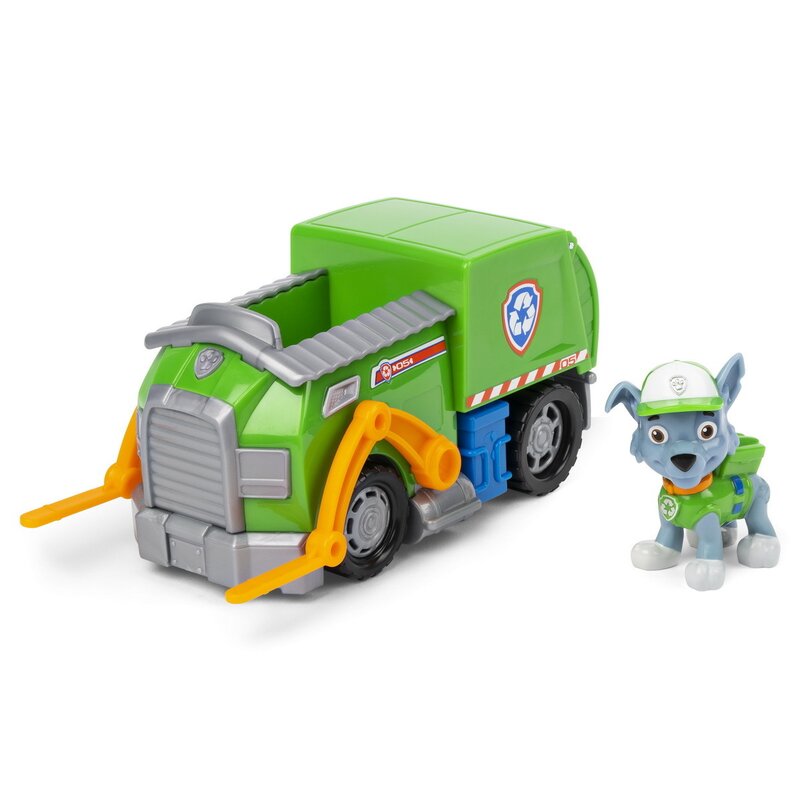 Spin master - masinuta , paw patrol , cu figurina rocky