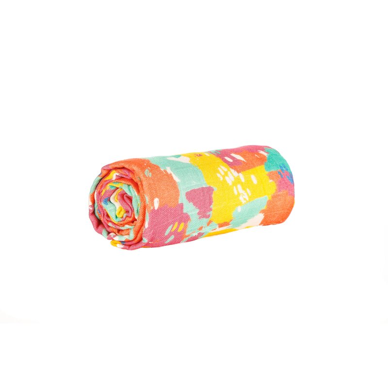 Baby tula - paturica paint pallette din bambus, 200x150 cm