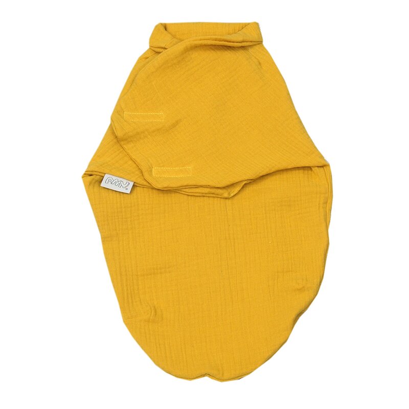 Amy - sistem de infasare baby swaddle puzzle muslin din bumbac, galben