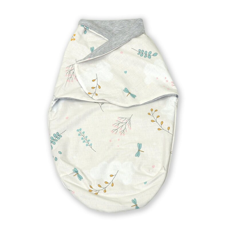 Amy - sistem de infasare cu inchidere velcro airy din bumbac, bej
