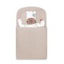 Paturica de infasat, Qmini, Pentru botez si nu numai, Cu fermoar, 72x45 cm, Din catifea matlasata, Pink Beige - 3