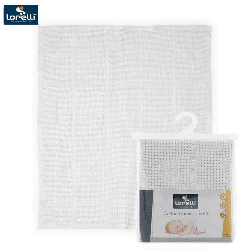 Lorelli - paturica din bumbac 75x100 cm white