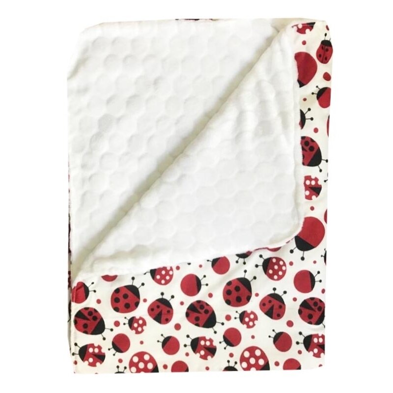 Deseda - paturica dubla de iarna 90x70 cm buburuze rosu/negru