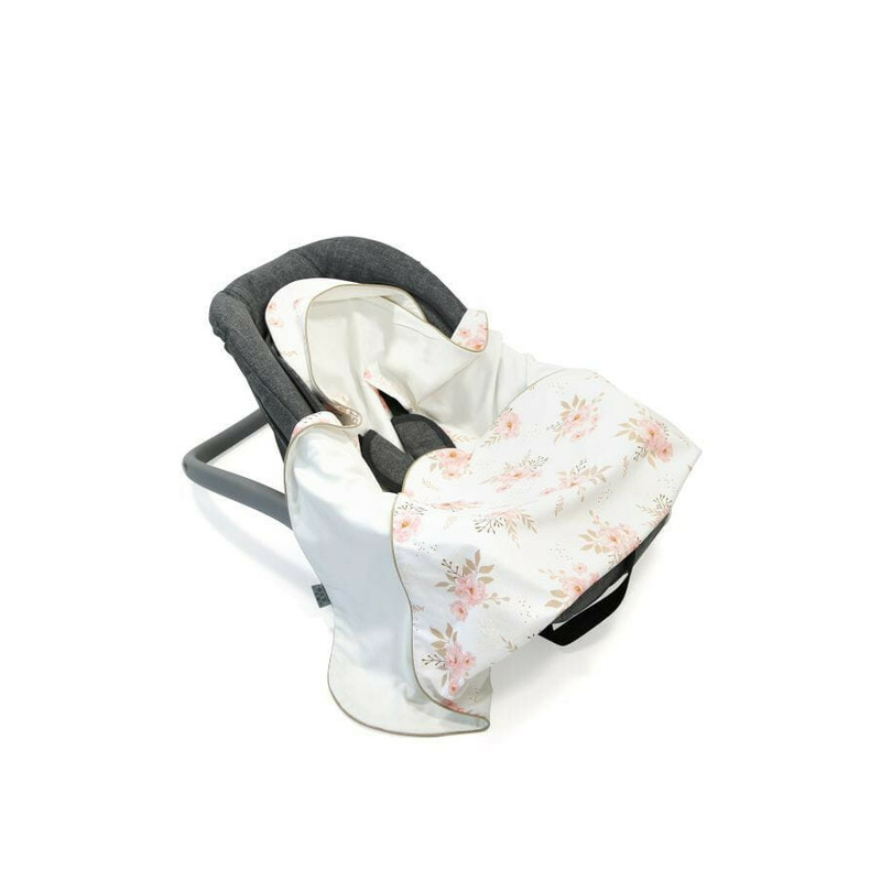de la cate luni se pune bebe in scaun auto Paturica pentru Infasat Bebe in Scaun Auto, 91 x 91 cm, Tiny Star, Garden