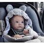 Babysteps - Paturica universala pentru scoica auto Bumbac   Catifea     Happy Bear Cappucino - 3