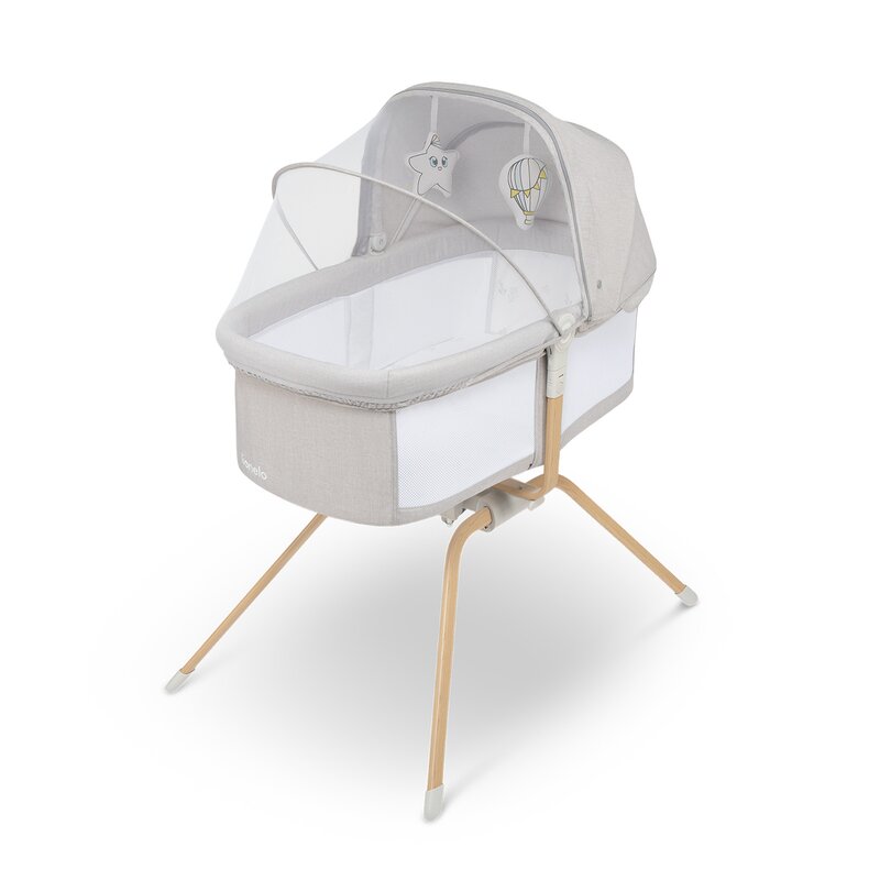 Patut balansoar, Lionelo, Malin Evo, 3 in 1, Pliabil, 0-9 kg, Geanta Transport, Asamblare Rapida, Ultra-Usor, Conform cu standardele europeane de securitate EN1130 si EN16890, Bej