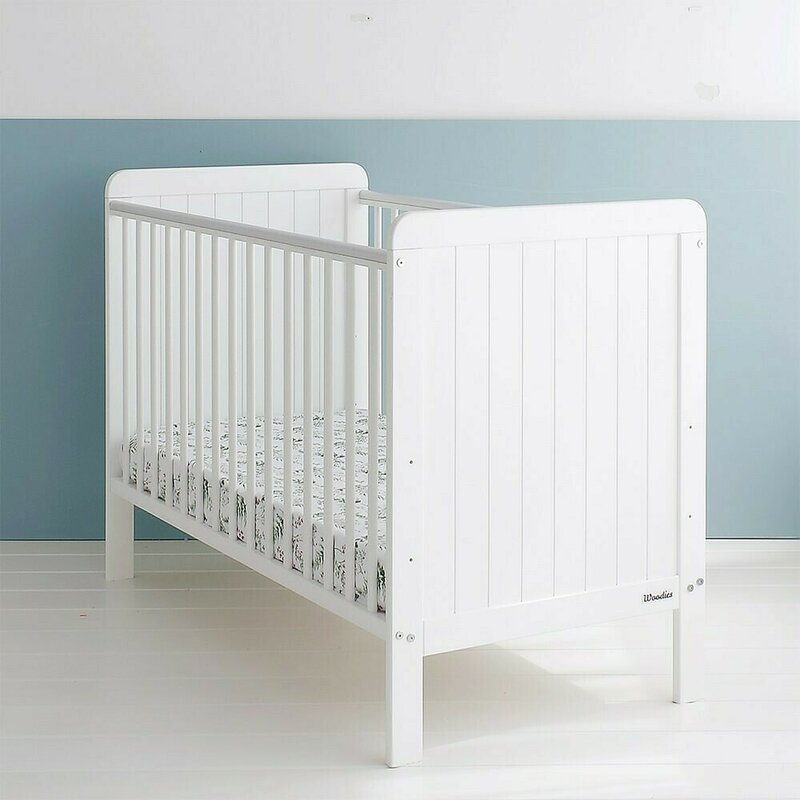 Woodies safe dreams - patut din lemn country, 120x60 cm, alb