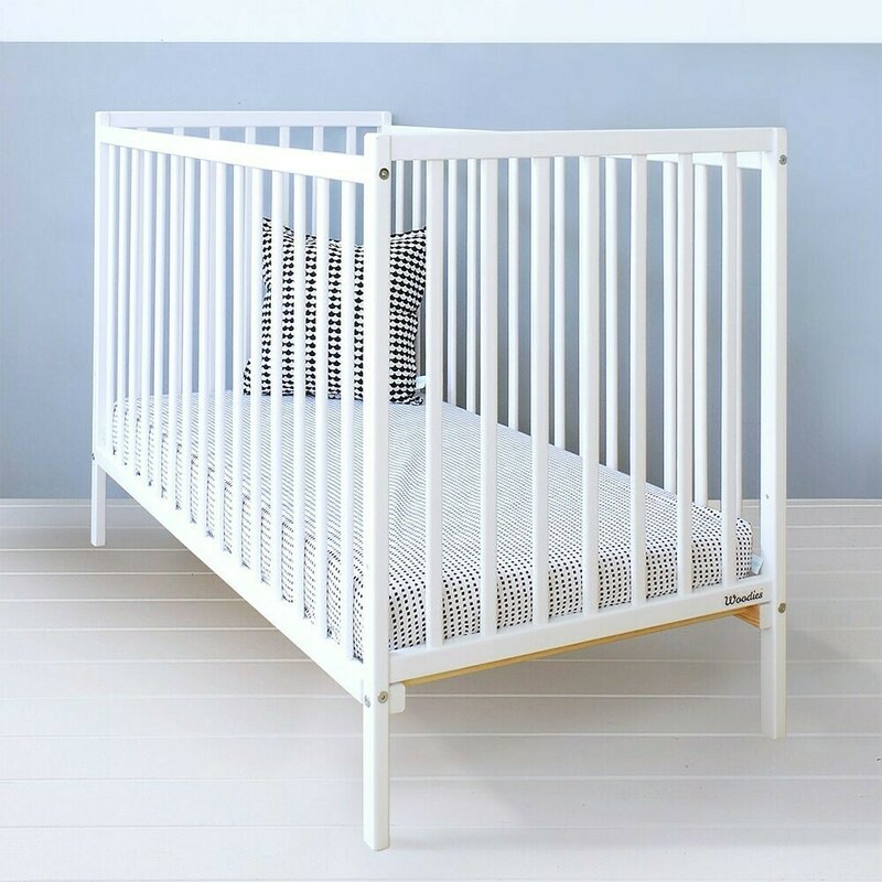 Patut bebe din lemn masiv, dream alb, 120 x 60 cm