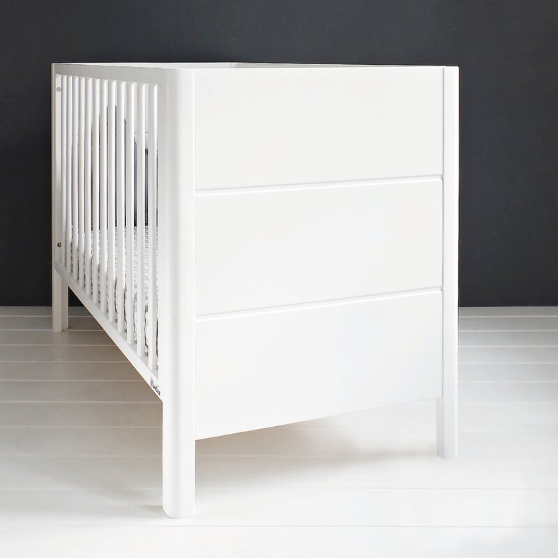 Woodies safe dreams - patut din lemn smooth, 120x60 cm, alb