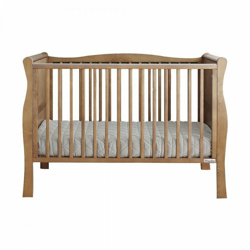 Woodies - Patut Bebe Din Lemn Masiv Noble Vintage , 120 cm x 60 cm, Design Impunator, Confortabil, Rezistent