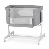 Patut co-sleeper 2 in 1, Feedo, Pliabil, Reglabil in 5 pozitii, Cu laterala detasabila, Cu roti, Greutate maxima suportata 9 kg, 0-5 luni, Gri