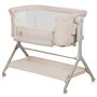Patut co-sleeper, Lionelo, Leonie Plus, Pliabil, Cu sistem de leganare, Cu setare unghiulara, Reglabil in 6 pozitii pe inaltime, Conform cu standardele europeane de securitate EN1130 si EN16890, Bej - 4